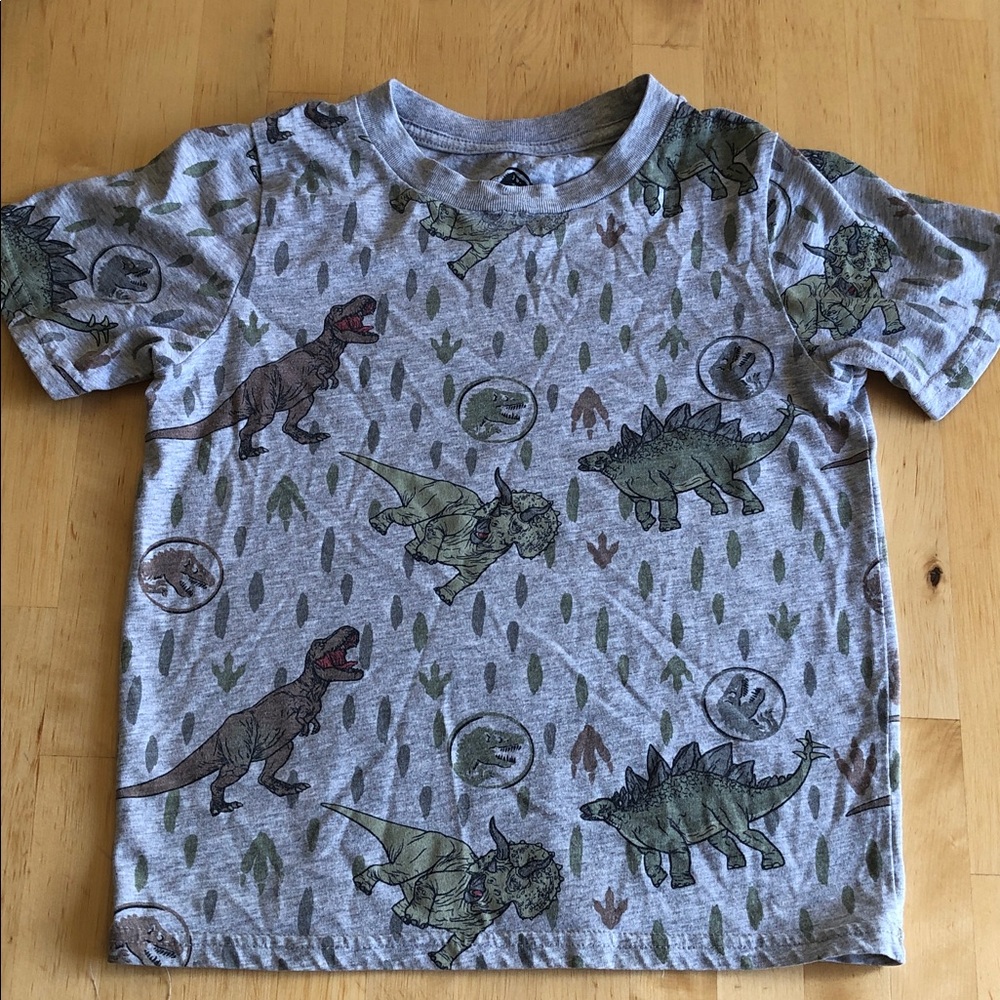 Dinosaur‎ Print Gray Kids T-Shirt